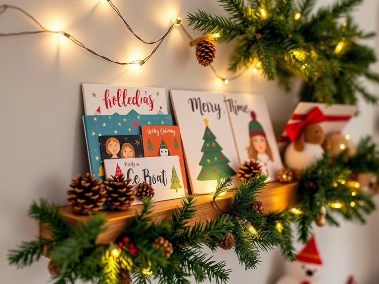 showcasing festive greeting cards