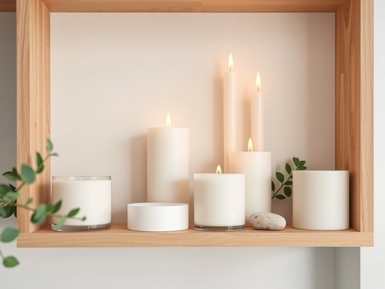 simple elegant candle arrangements