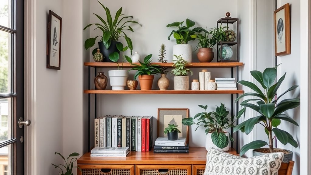 small room shelf organization