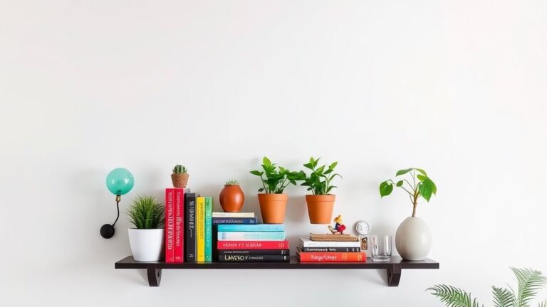 small space shelf decor