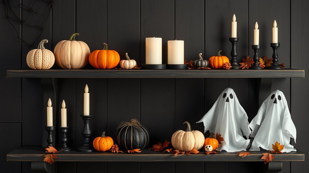 spooktacular halloween shelf decor