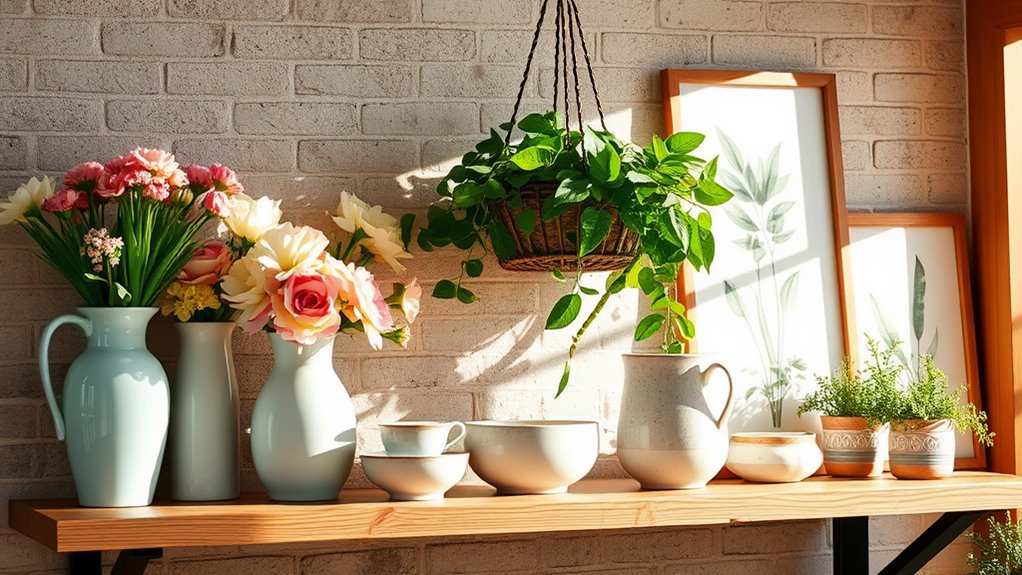 spring basement shelf decor tips