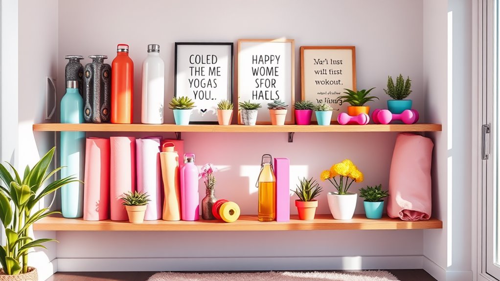 spring exercise room decor