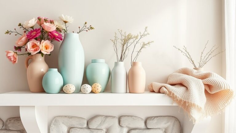 spring holiday shelf decor