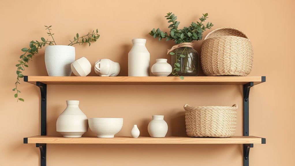 spring inspired shelf decoration ideas