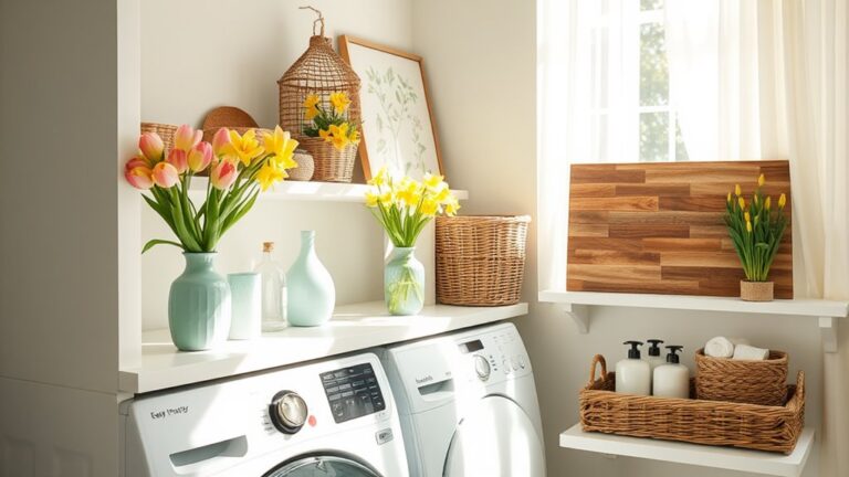 spring laundry room decor