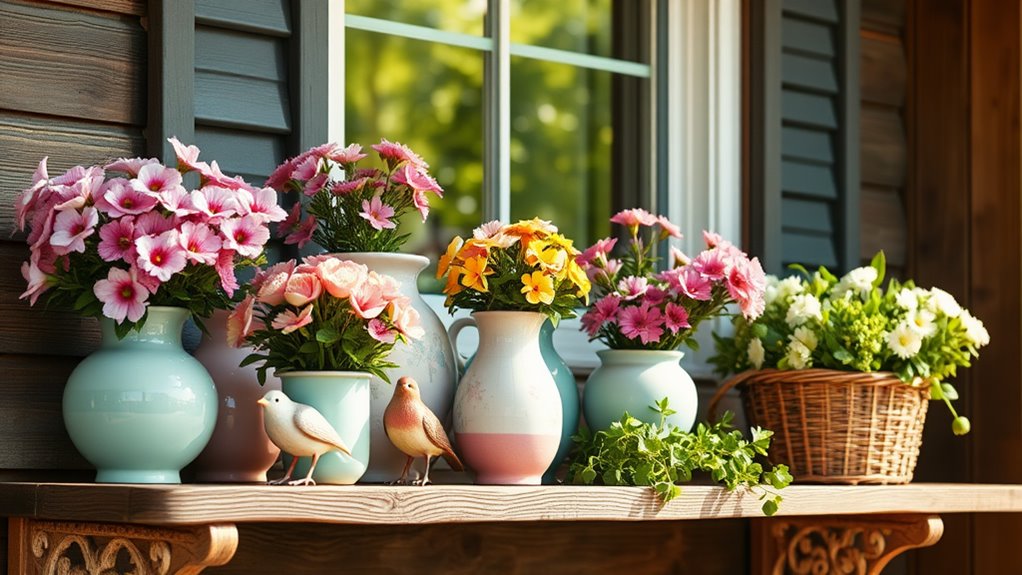 spring porch shelf decor tips