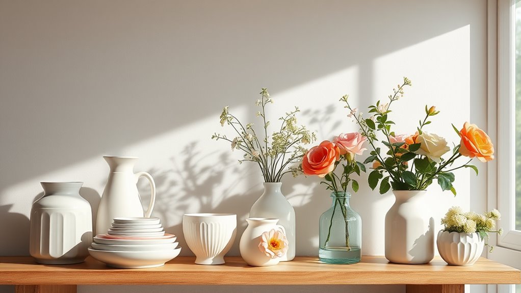 spring shelf decor inspiration