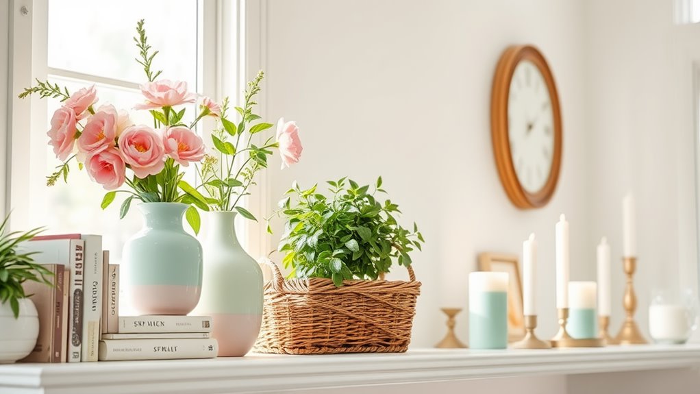 spring shelf decor tips