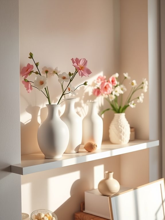 spring shelf decoration ideas