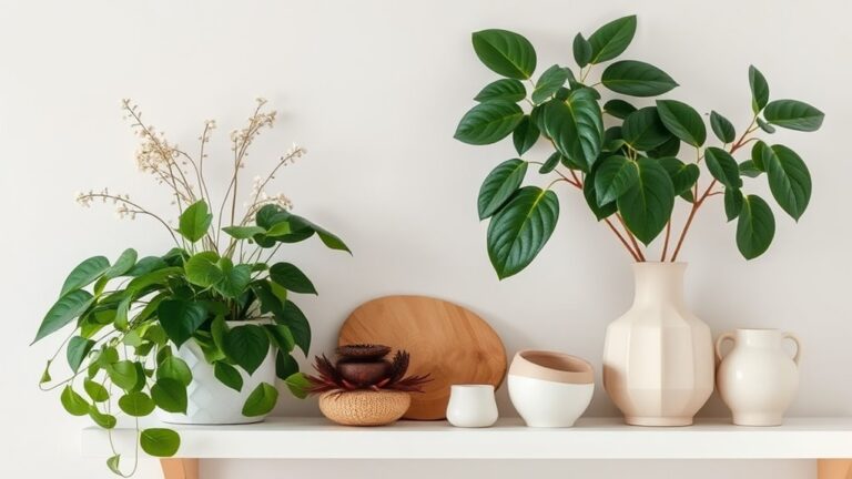 spring shelf natural decor