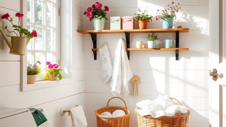 spring utility room decor