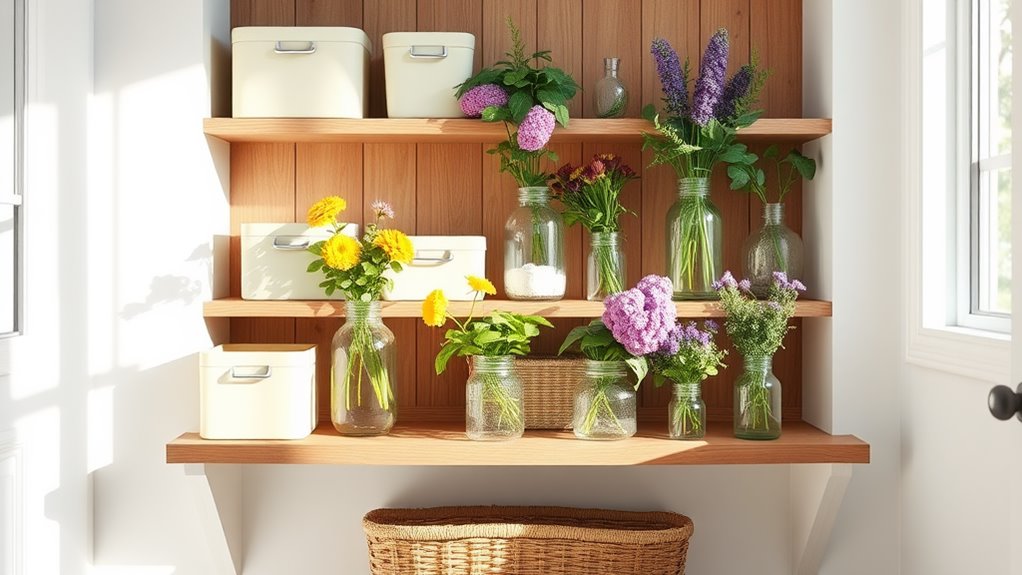 spring utility room decor