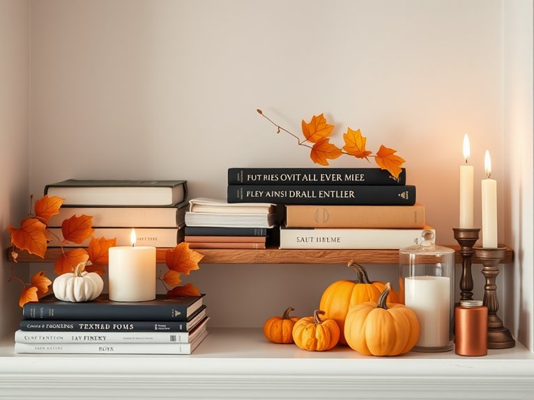 stacked books create layers