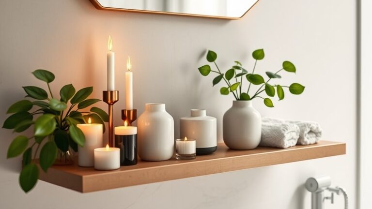 stylish bathroom shelf decor