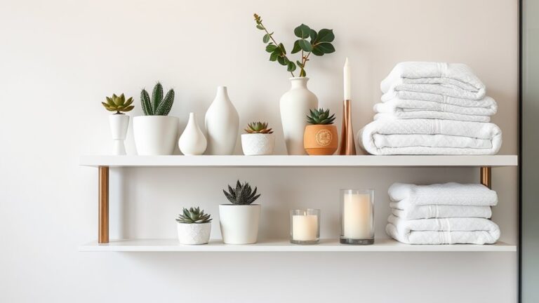 stylish bathroom shelf decor