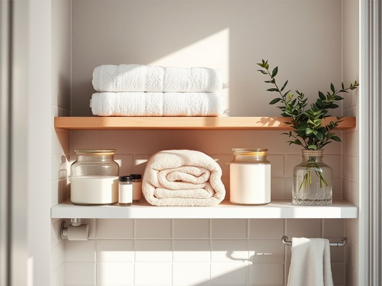 stylish bathroom shelf decor