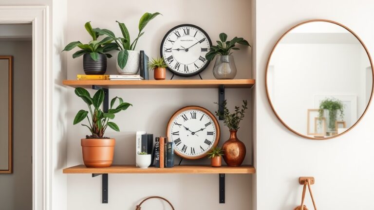 stylish entryway shelf decor