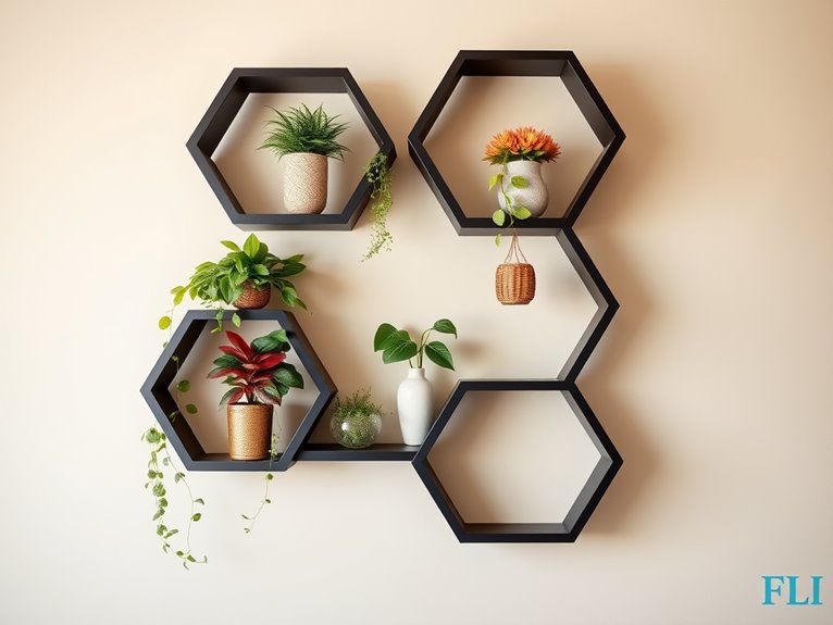 stylish geometric shelf designs