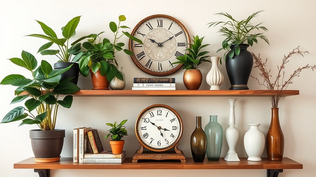 stylish hall shelf decor