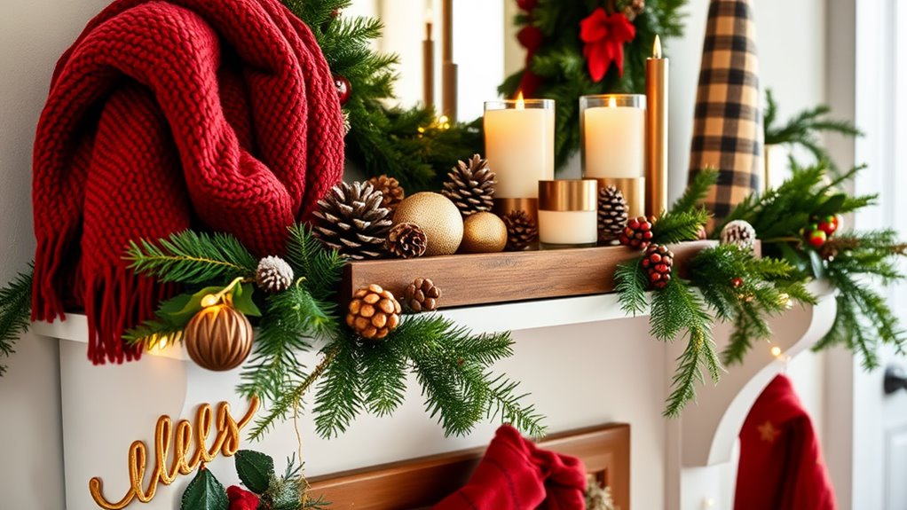 stylish holiday entryway decor