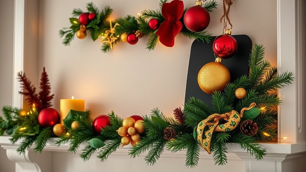 stylish holiday shelf decor