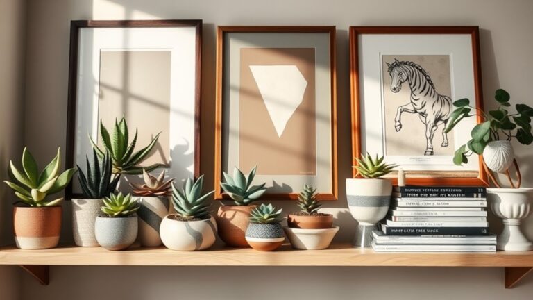 stylish homemade shelf accents