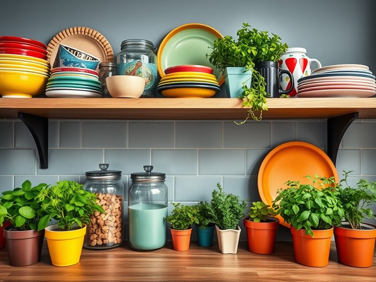 stylish kitchen shelf decor