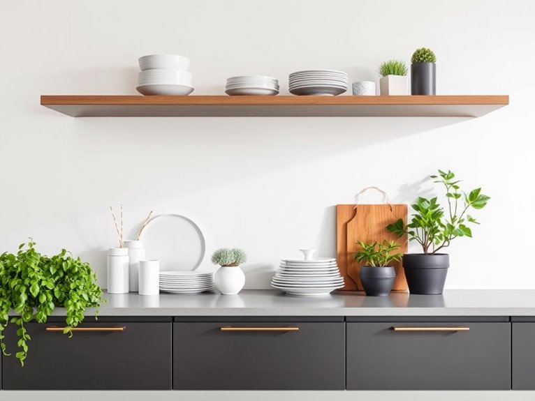 stylish kitchen shelf organization