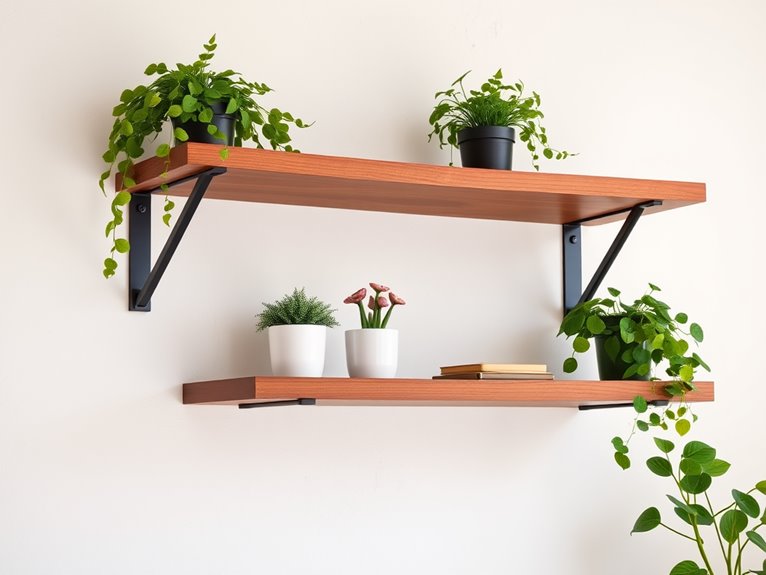 stylish minimalist shelf support