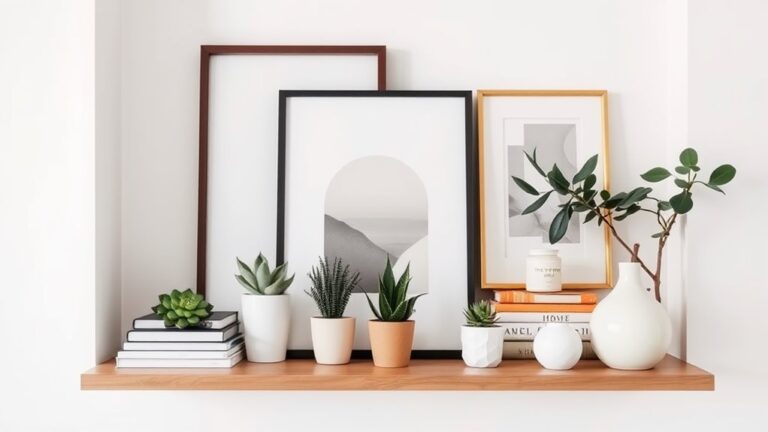 stylish office shelf decor