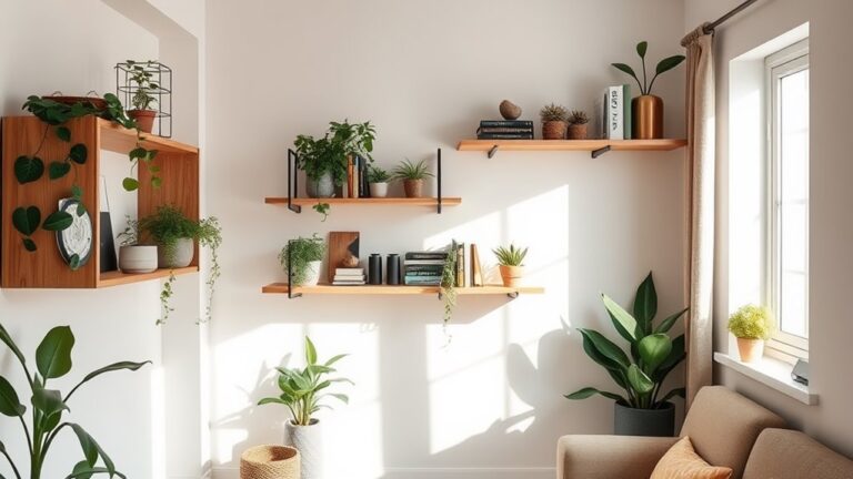 stylish space saving wall shelves