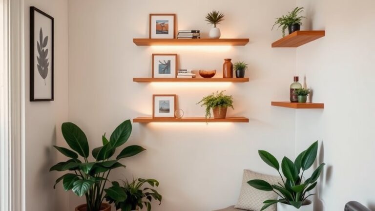 stylish space saving wall shelves