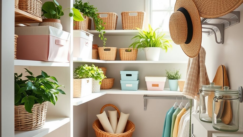 summer walk in closet decor