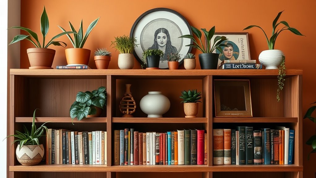 sustainable bookshelf decoration ideas