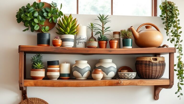 sustainable handmade shelf decor