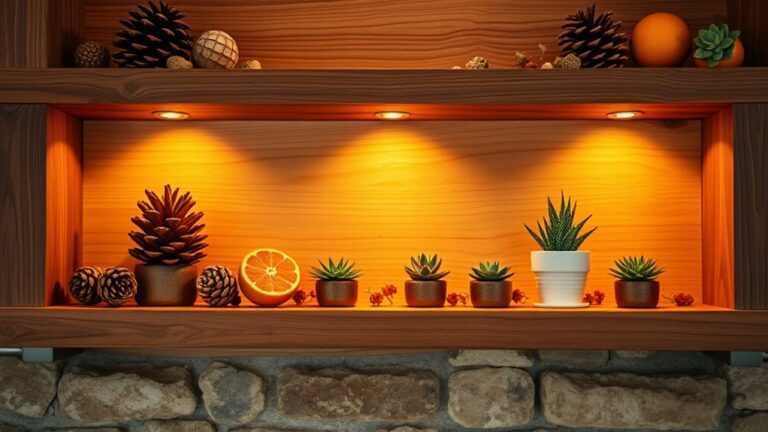 sustainable holiday shelf decor