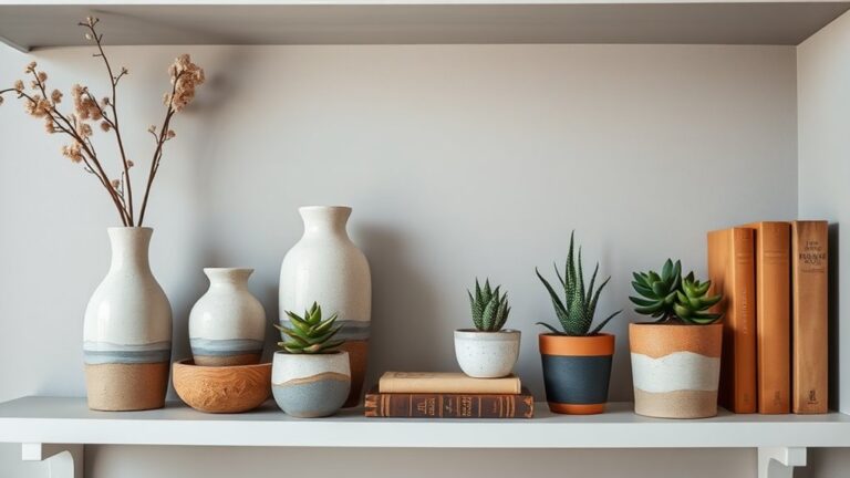 sustainable shelf decor selection