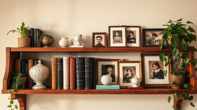 timeless vintage shelf decor