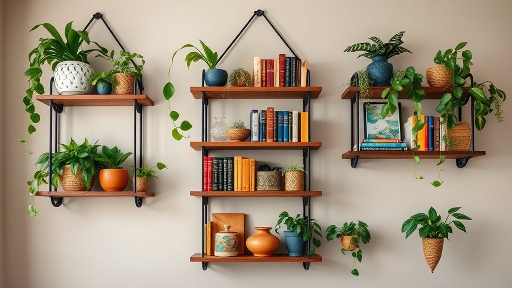 transformative hanging shelf decor