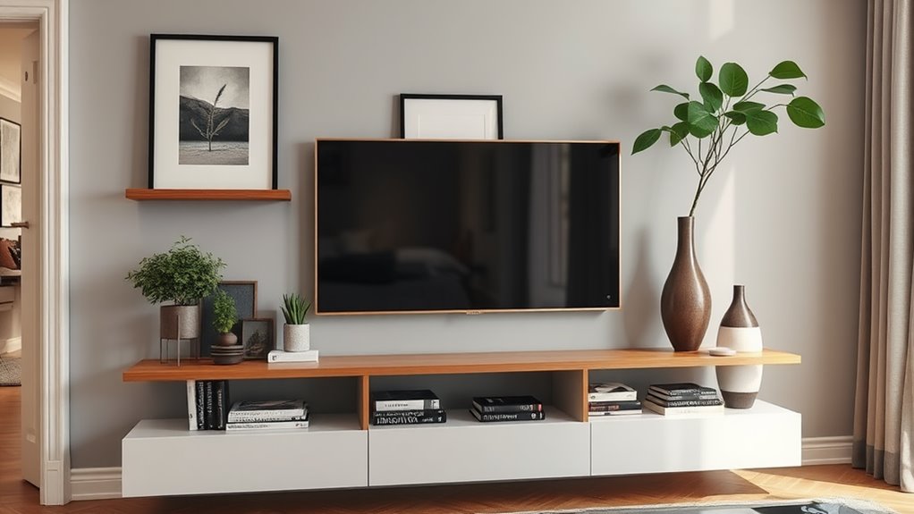 tv shelf decor ideas