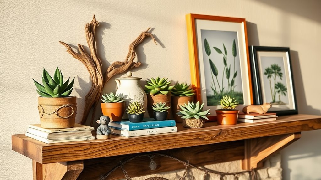 unique natural shelf decor