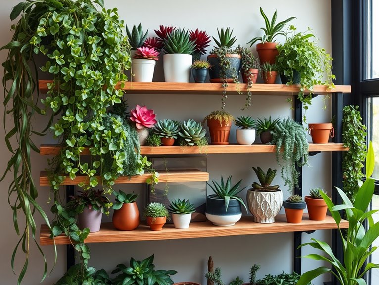 vertical arrangement of plants