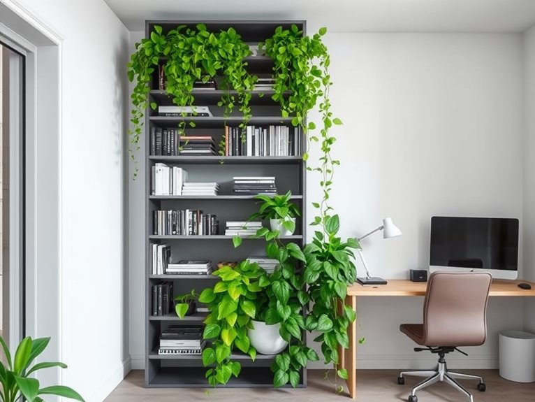 vertical garden bookshelf design