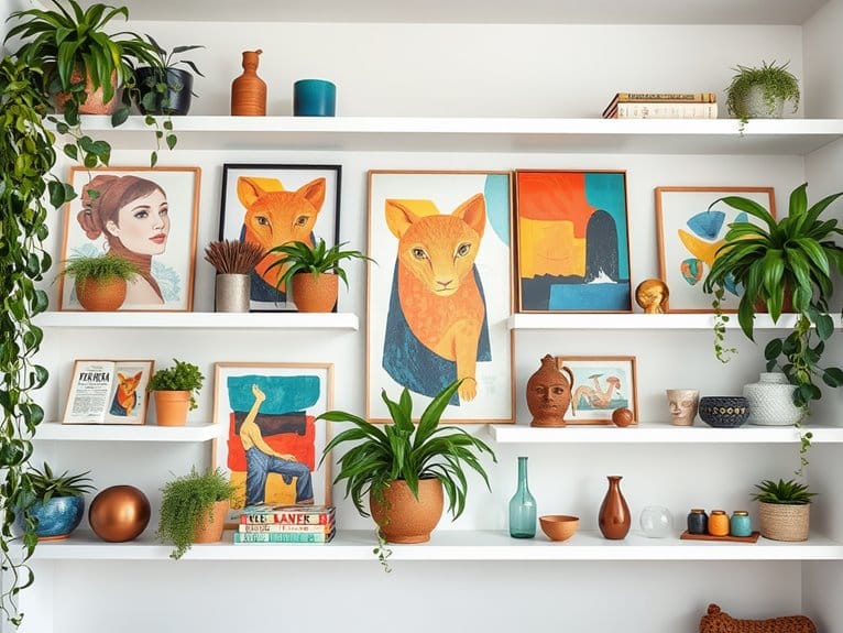 vibrant artistic decorations added