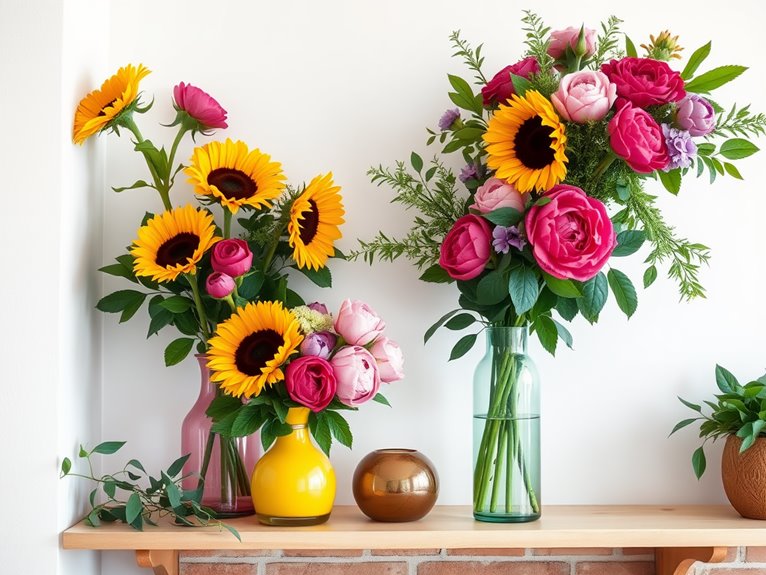 vibrant blooming flower displays