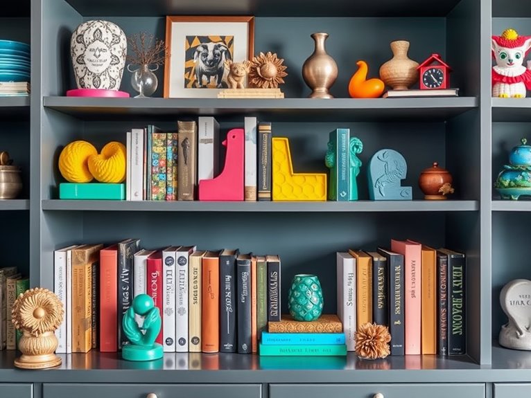 vibrant bookends for organization