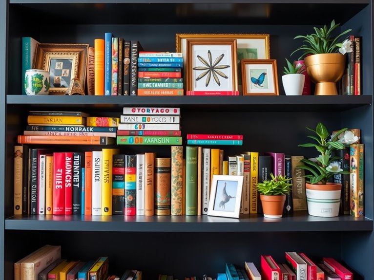 vibrant bookshelf decor essentials