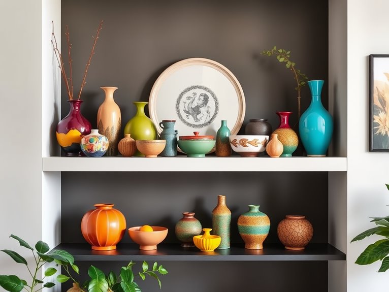 vibrant decorative ceramic pieces