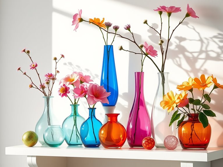 vibrant decorative glass elements